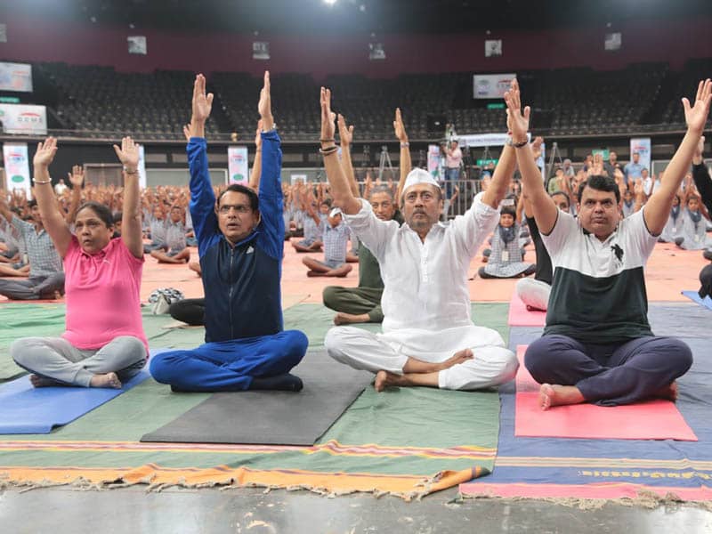Jackie Shroff celebrates International Day of Yoga with kids of farmers
